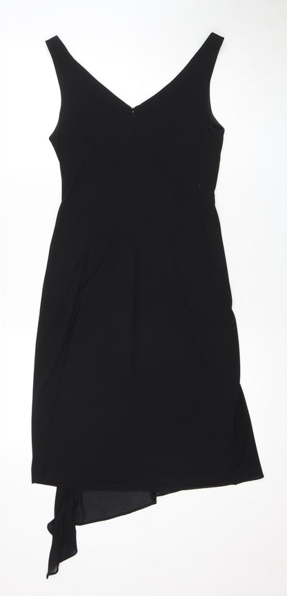 David Meister Women's Black Asymmetric Dress Size 4