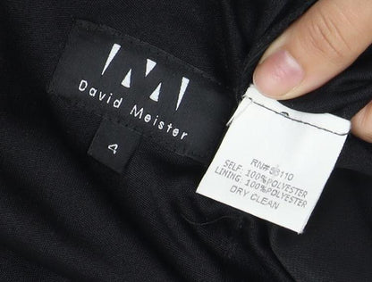 David Meister Women's Black Asymmetric Dress Size 4