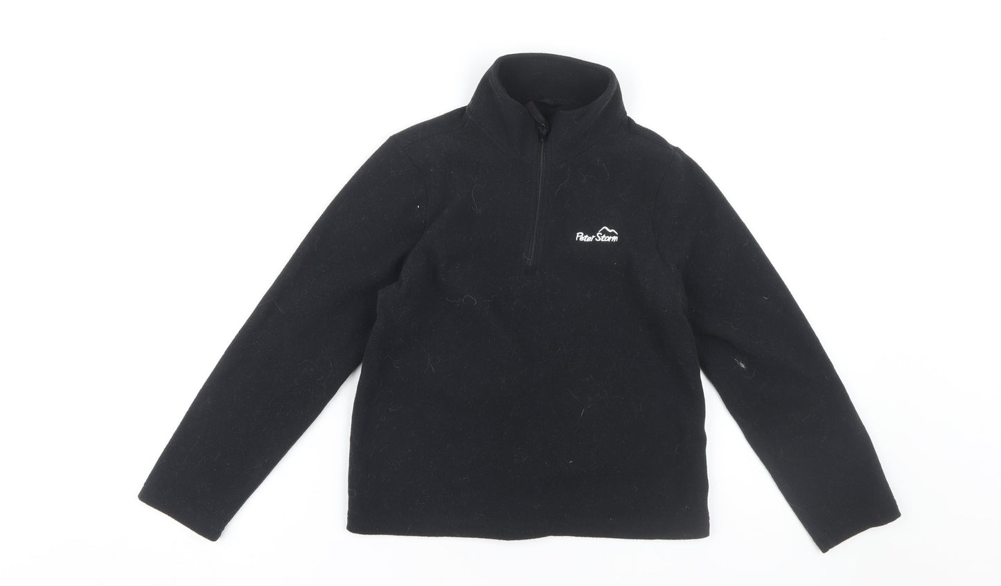 Peter Storm Boys Black Fleece Sweatshirt 7-8 Years