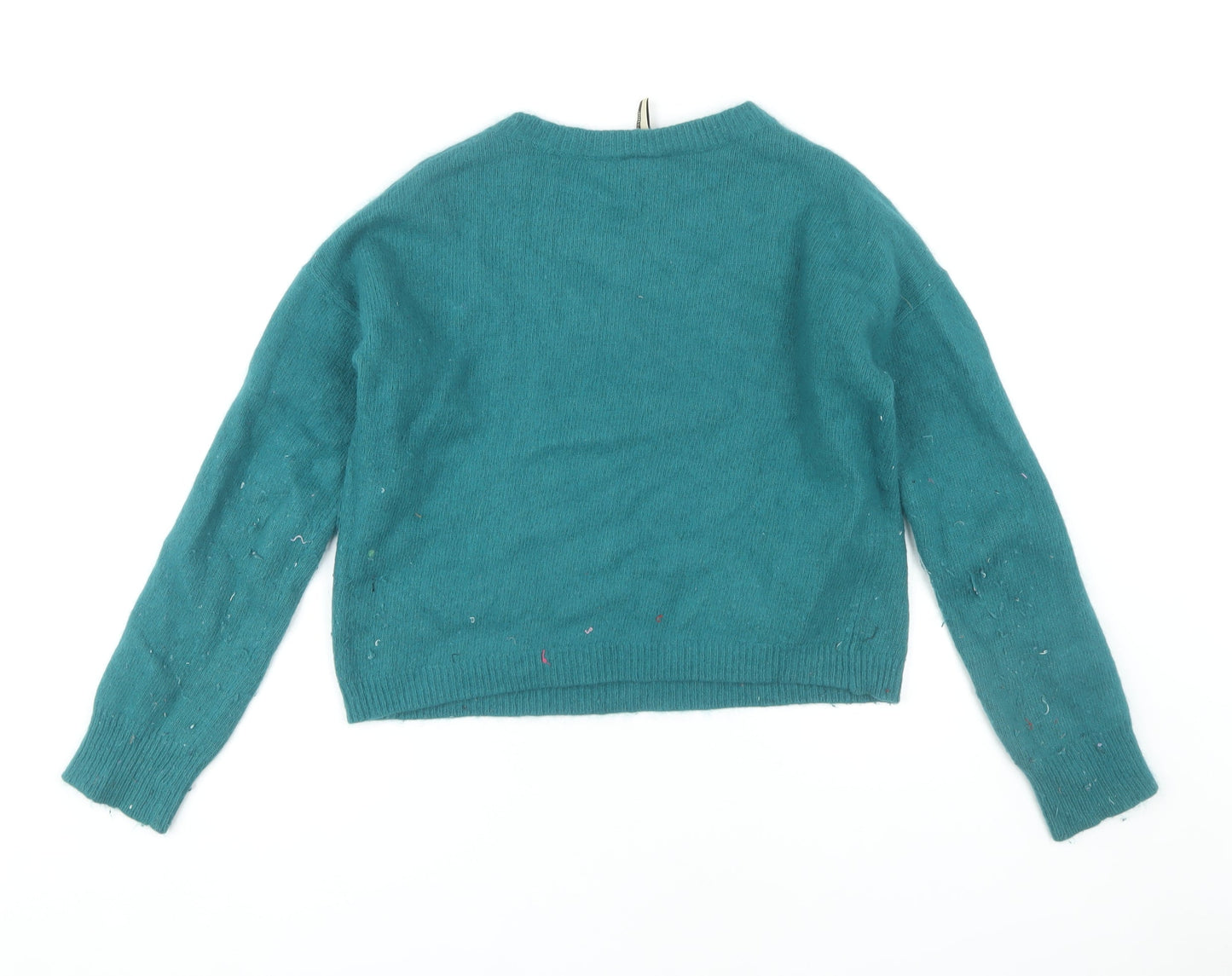 Womens UK Size 10 Topshop Green Pullover Jumper