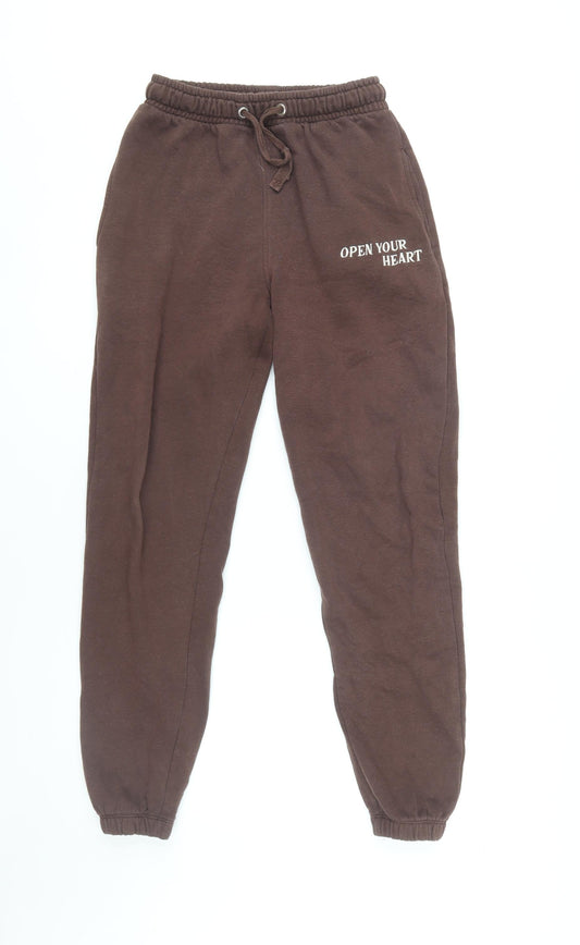 Brown Women's Jogger Trousers - Nobody's Child Size 8