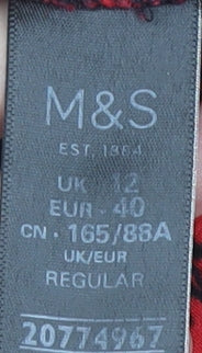 Marks and Spencer Red Animal Print High Neck Dress