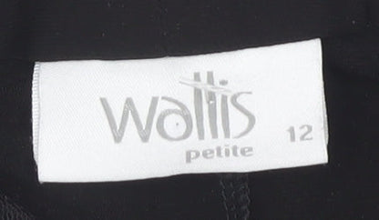 Wallis Petite Black Beaded Dress for Women Size 12