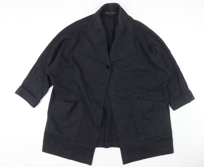 Paul Costelloe Women's Black Check Tweed Coat Size 14