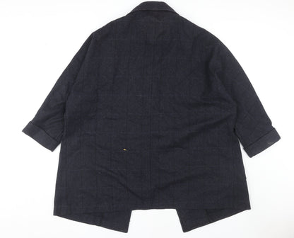 Paul Costelloe Women's Black Check Tweed Coat Size 14