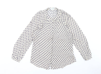 Womens UK Size 8 Boden Beige Blouse Button-Up