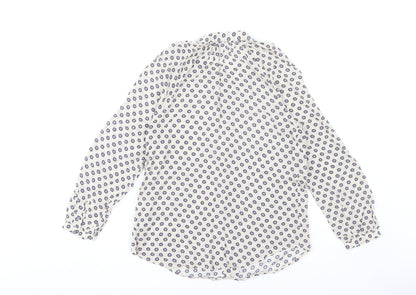 Womens UK Size 8 Boden Beige Blouse Button-Up