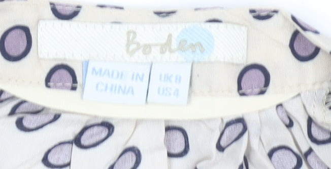 Womens UK Size 8 Boden Beige Blouse Button-Up