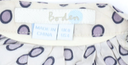 Womens UK Size 8 Boden Beige Blouse Button-Up