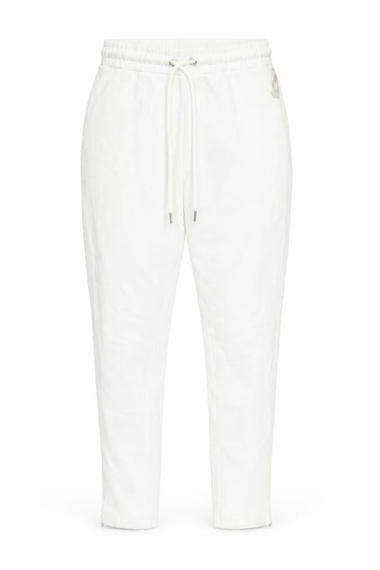 Front view of The Couture Club White Jogger Trousers unisex m