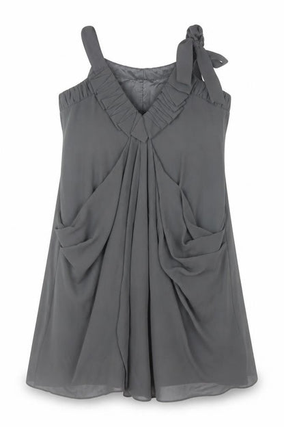 Next Women's Grey Dress Size 8 Polyester Sleeveless
