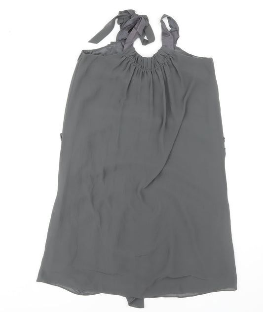 Next Women's Grey Dress Size 8 Polyester Sleeveless