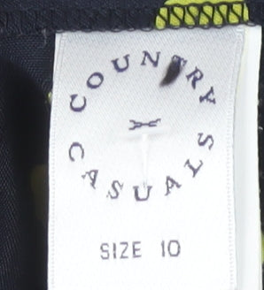 Country Casuals Women's Black Polka Dot Silk A-Line Skirt