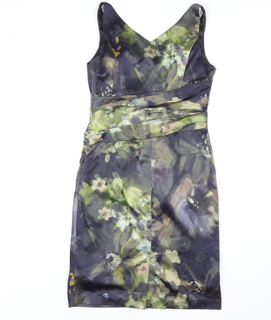 Kaliko Women's Multicoloured Floral Sheath Dress Size 10