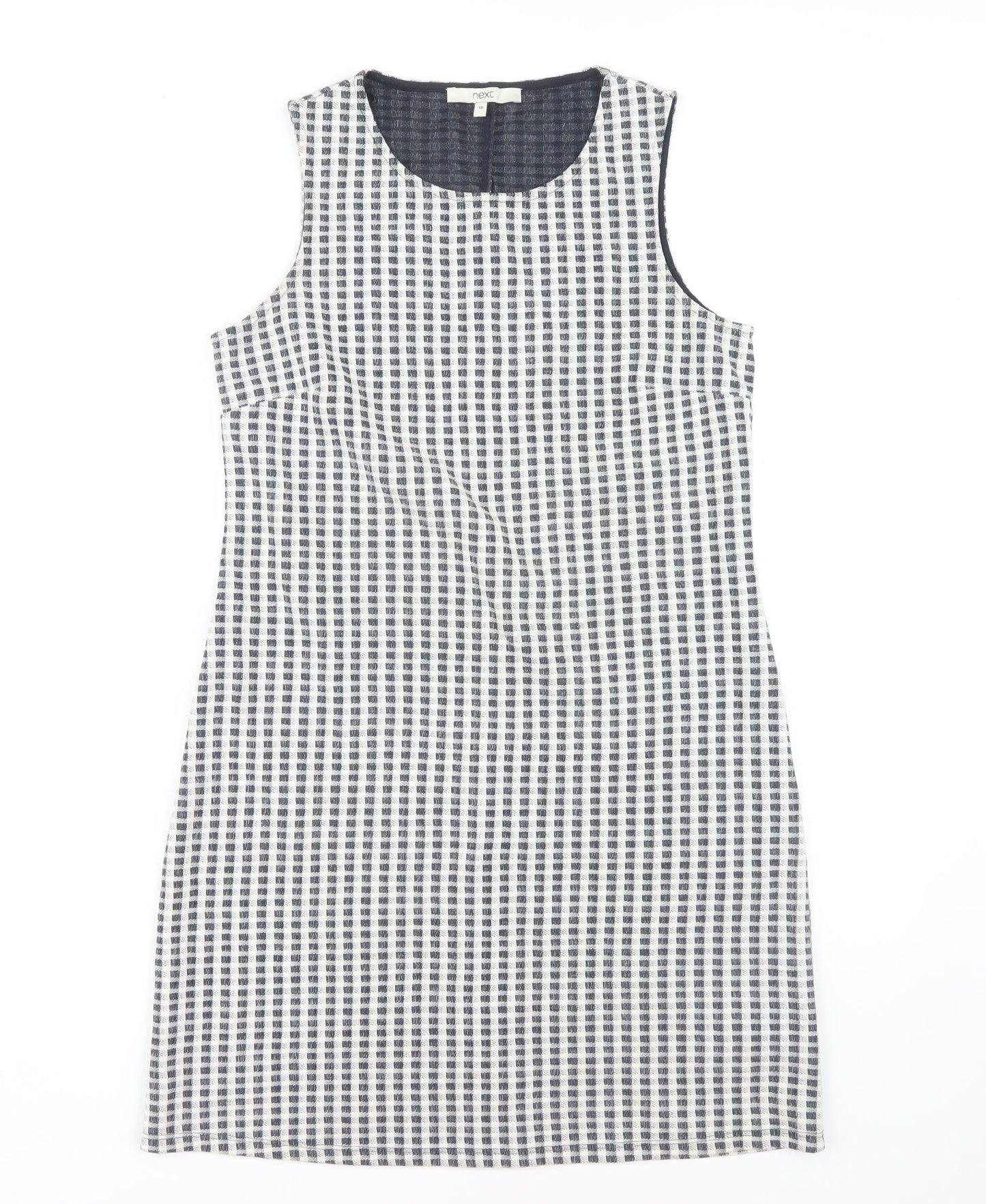 Next Women's Multicoloured Check Shift Dress, Size 10