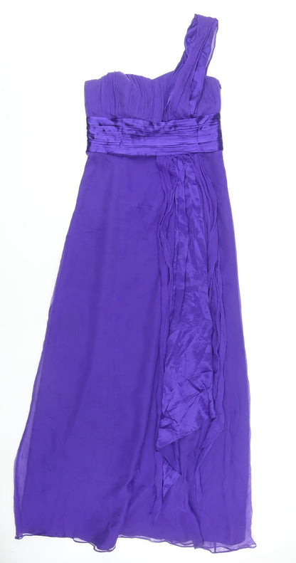 Monsoon Women's Purple One Shoulder A-Line Formal Dress