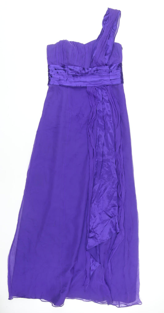Monsoon Women's Purple One Shoulder A-Line Formal Dress