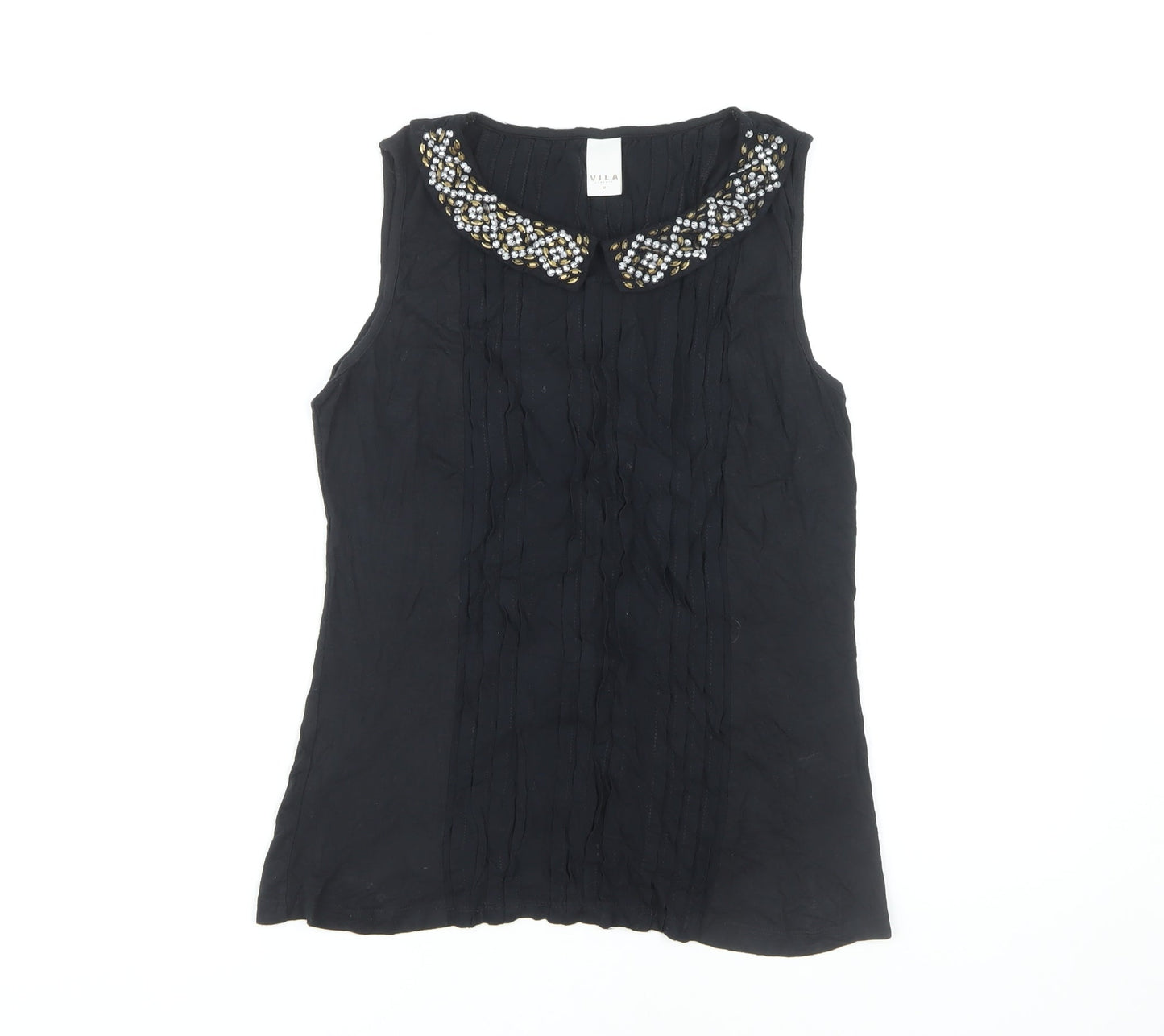 Womens UK Size M VILA Black  Blouse