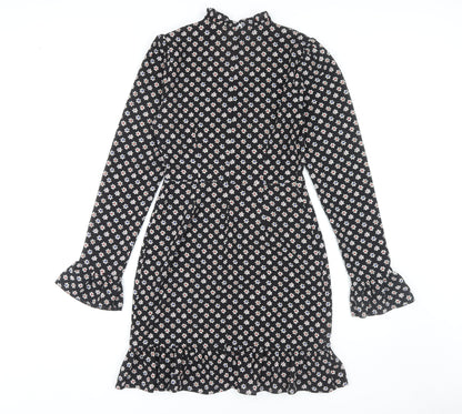 ASOS DESIGN Women's Black Floral Dress Size 8