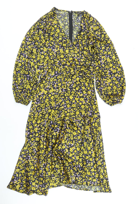 QED London Women’s Multicoloured Floral Dress Size 8