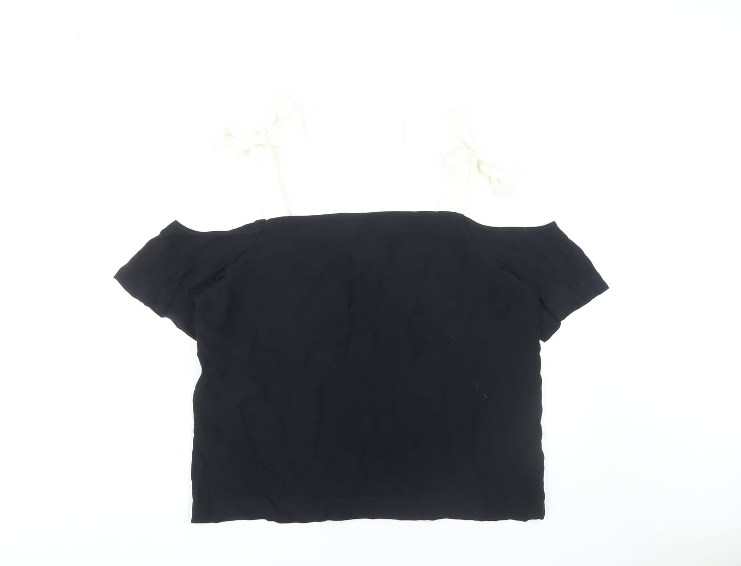Womens UK Size 16 Mint Velvet Black Camisole Blouse