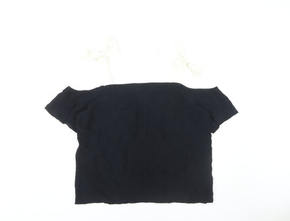 Womens UK Size 16 Mint Velvet Black Camisole Blouse
