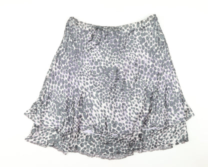 Eastex Women's Grey Animal Print A-Line Skirt Size 20