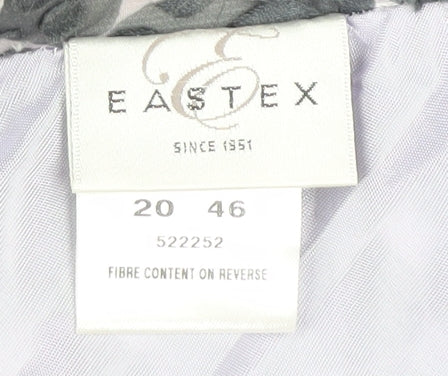 Eastex Women's Grey Animal Print A-Line Skirt Size 20