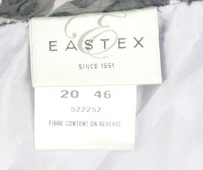 Eastex Women's Grey Animal Print A-Line Skirt Size 20