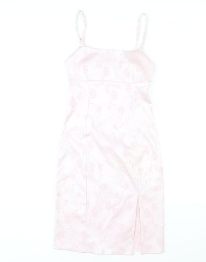 Charlotte Halton Pink Floral Pencil Dress Size 10