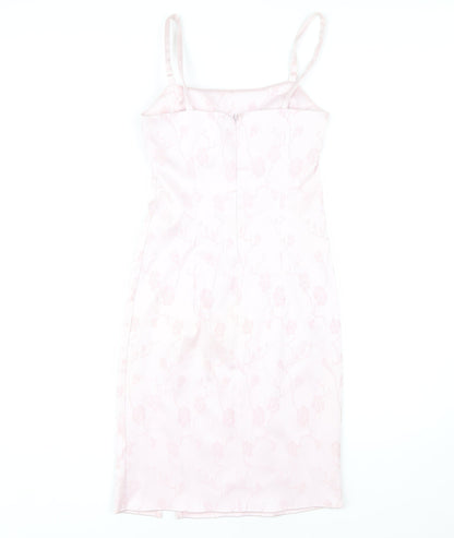 Charlotte Halton Pink Floral Pencil Dress Size 10