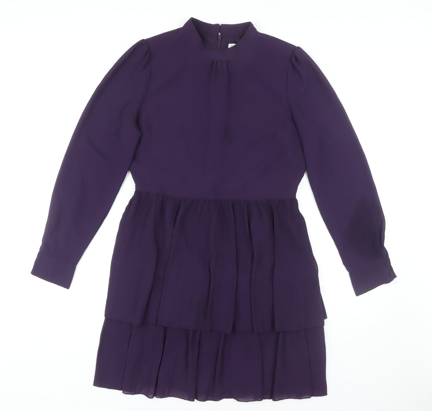 Warehouse Women's Purple Long Sleeve Dress UK Size 12
