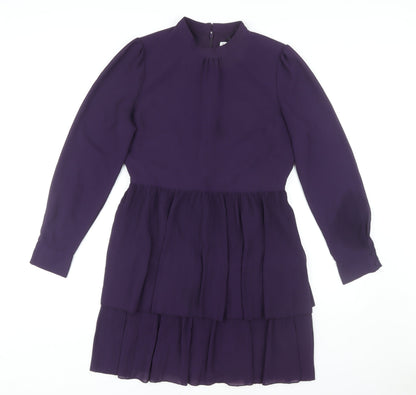 Warehouse Women's Purple Long Sleeve Dress UK Size 12