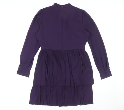 Warehouse Women's Purple Long Sleeve Dress UK Size 12
