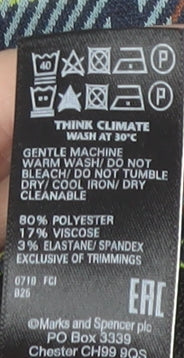 Marks and Spencer Women's Multicoloured Pencil Skirt, Size 12