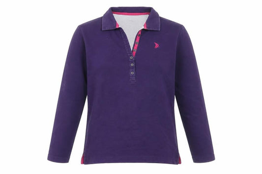 Womens UK Size 12 DASH Purple Basic Polo