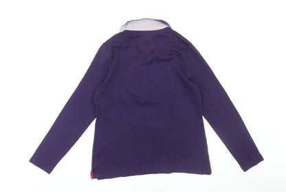 Womens UK Size 12 DASH Purple Basic Polo