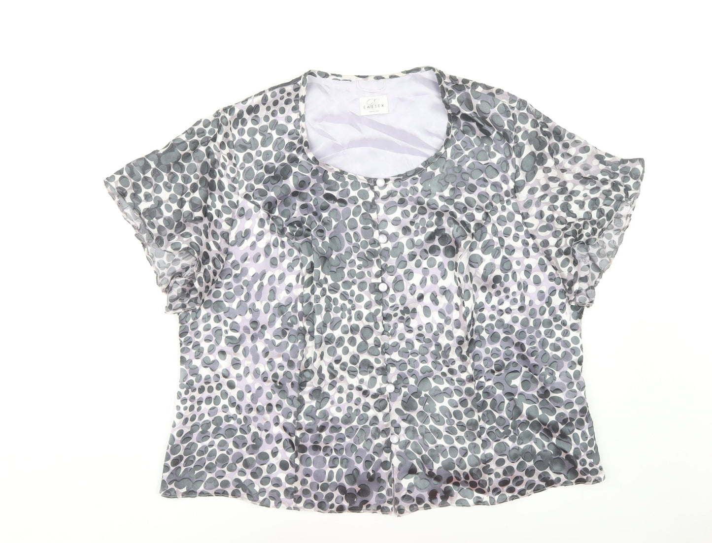 Womens UK Size 22 Eastex Grey Basic Blouse