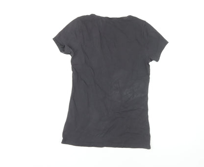 Asics Women's Black T-Shirt, Size S, Casual Style