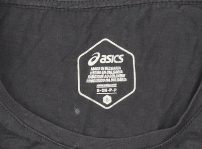 Asics Women's Black T-Shirt, Size S, Casual Style