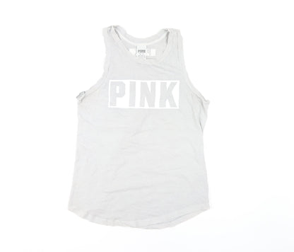 Victoria's Secret PINK Women's XS White Cotton Tank