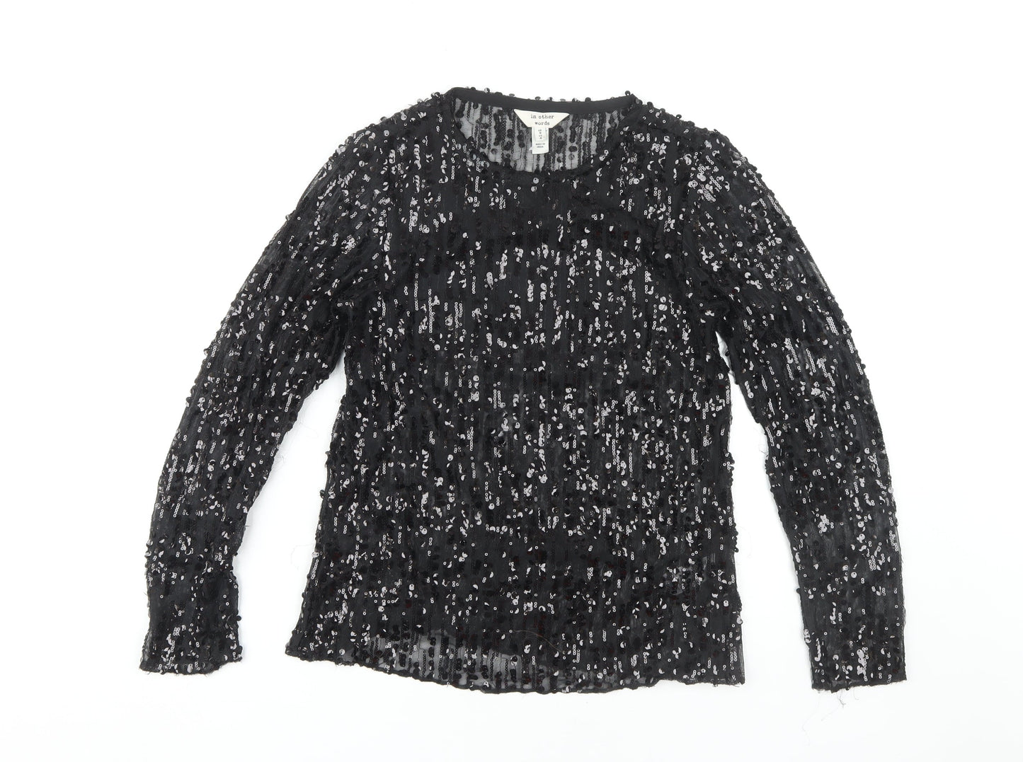 Womens UK Size 8 River Island Black Basic Blouse