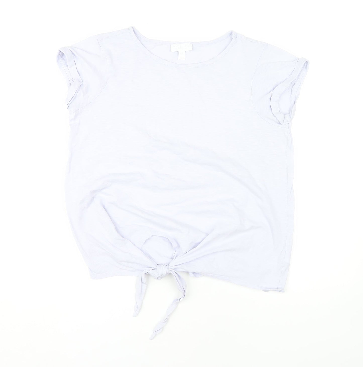 Womens UK Size 12 White Label White Basic T-Shirt