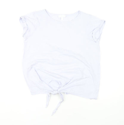 Womens UK Size 12 White Label White Basic T-Shirt