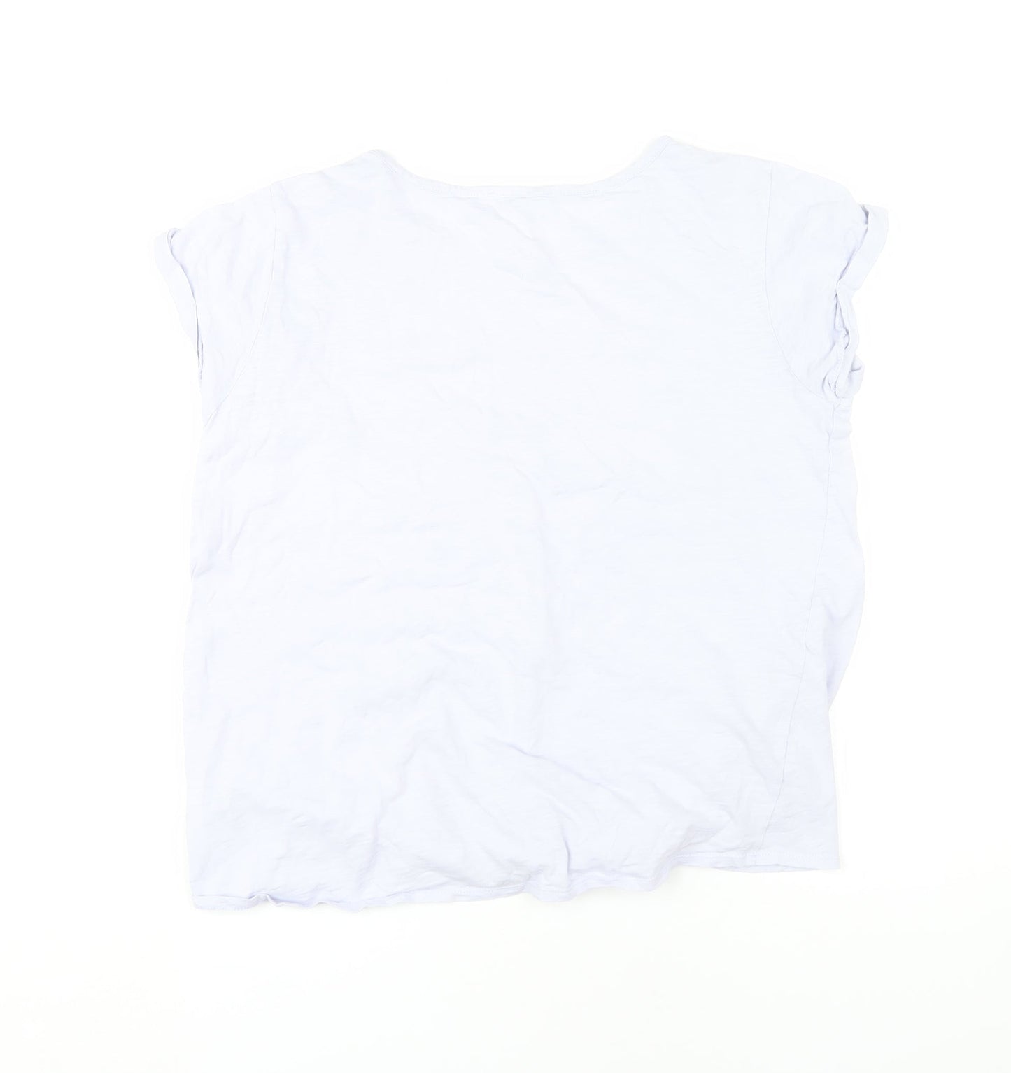 Womens UK Size 12 White Label White Basic T-Shirt