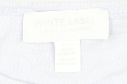 Womens UK Size 12 White Label White Basic T-Shirt