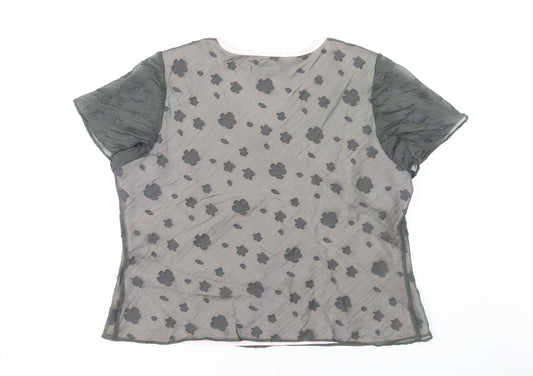 Jacques Vert Women's Black Floral Blouse, Size 20