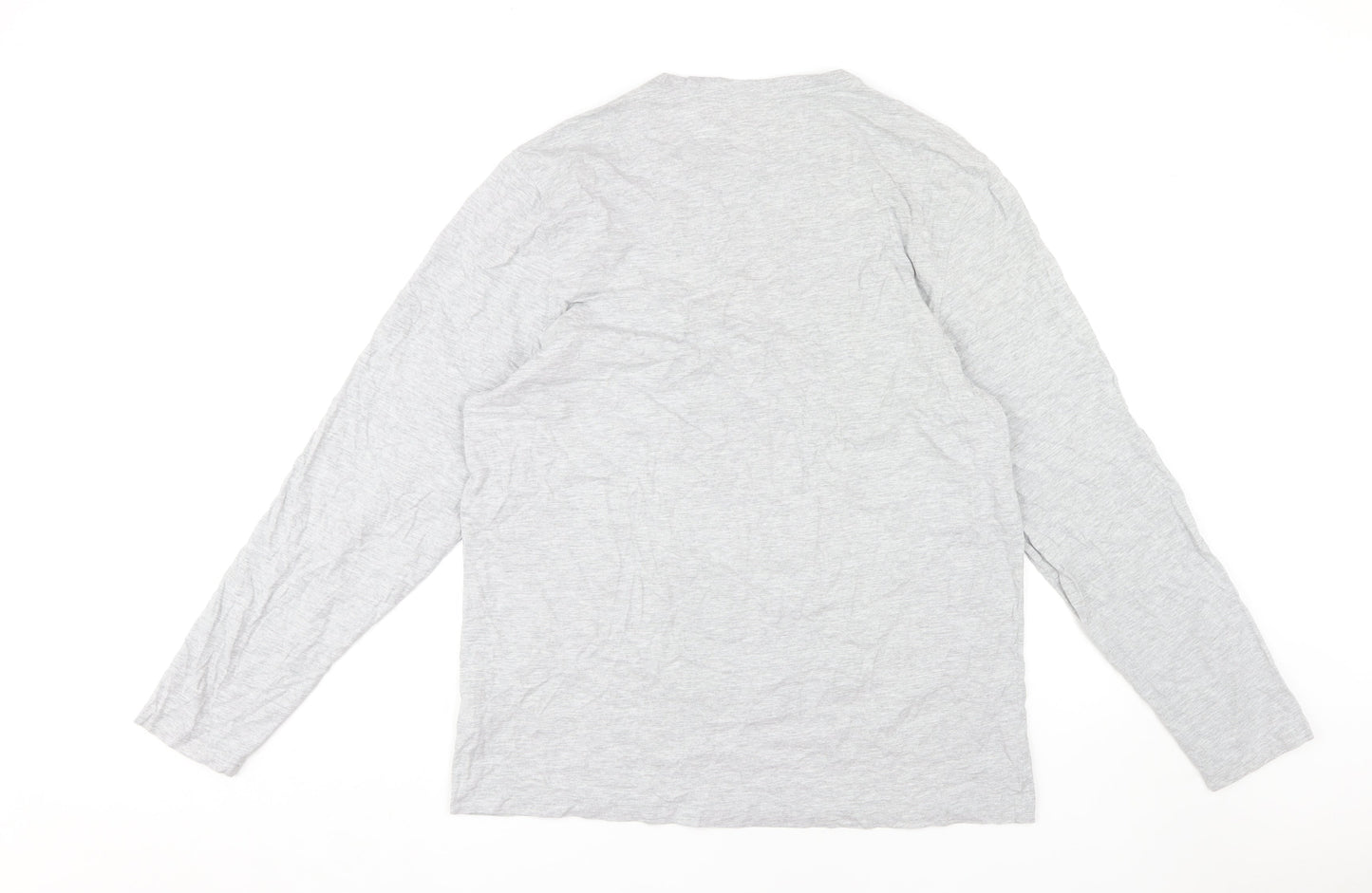 Mountain Warehouse Men's Grey XL Graphic Long Sleeve T-Shirt