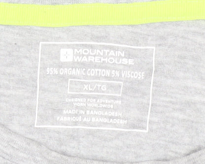 Mountain Warehouse Men's Grey XL Graphic Long Sleeve T-Shirt