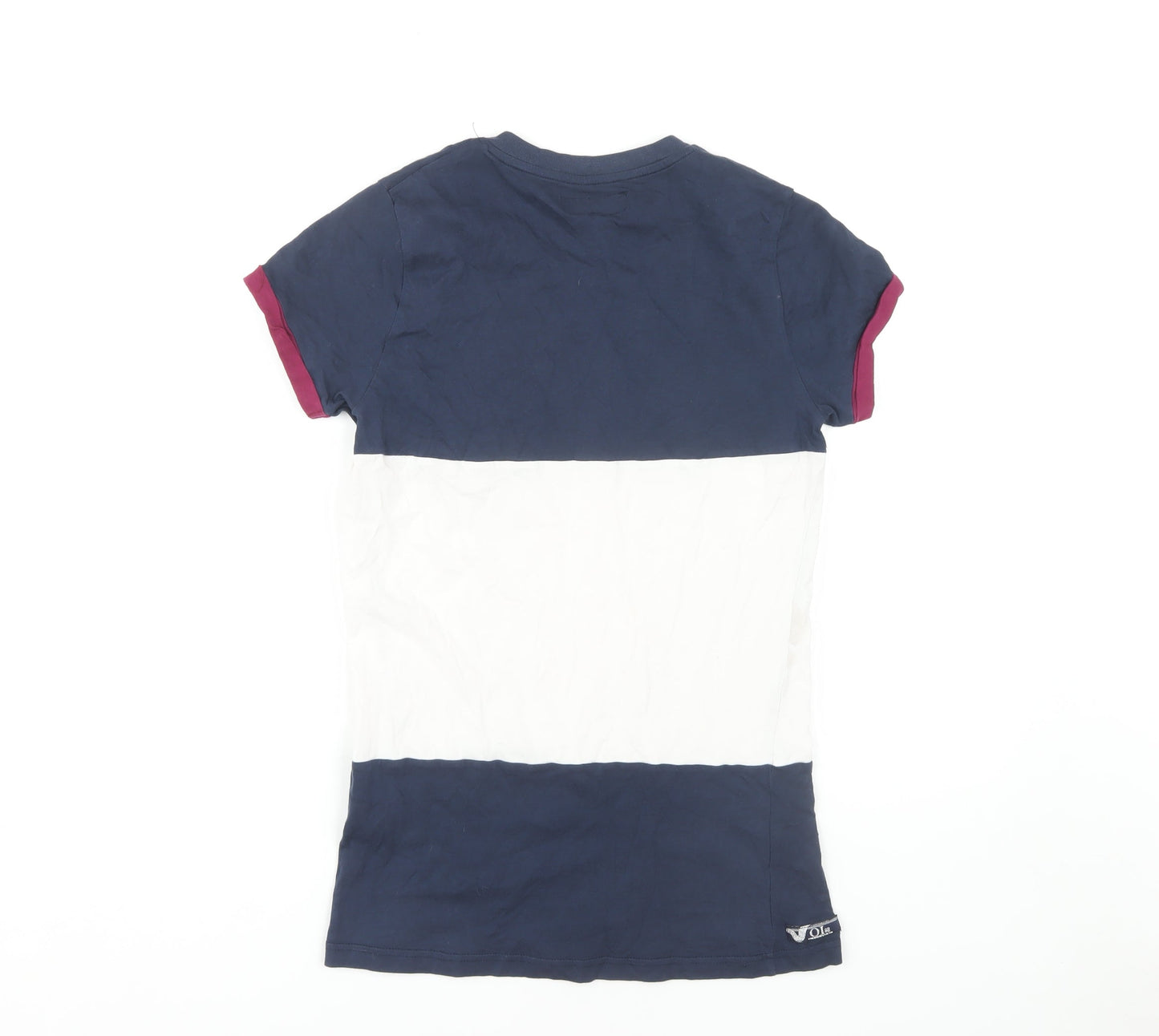 Voi Womens Multicoloured Colourblock T-Shirt Size 16